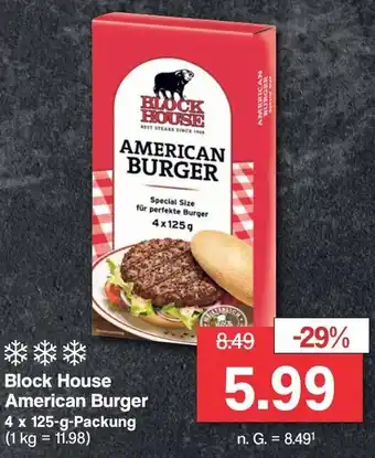 Famila Nord West Block House American Burger 4 x 125-g-Packung Angebot