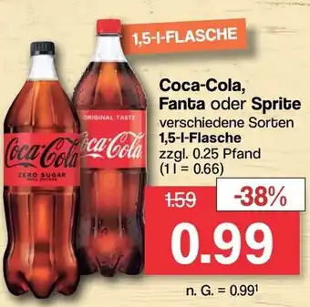 Famila Nord West Coca-Cola, Fanta oder Sprite 1,5 L Flasche Angebot