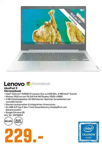 Saturn Lenovo IdeaPad 3 Chromebook Angebot