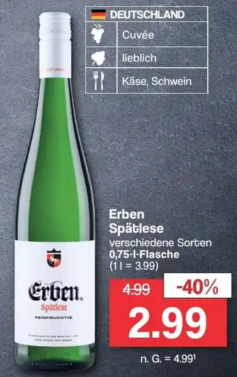 Famila Nord West Erben Spätlese 0,75-L-Flasche Angebot