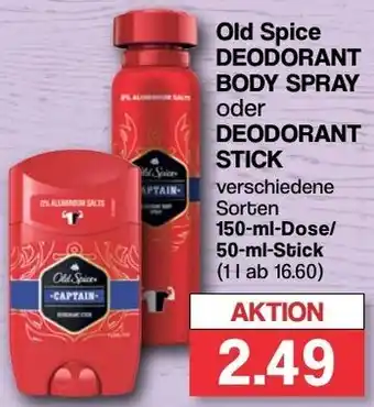 Famila Nord West Old Spice DEODORANT BODY SPRAY oder DEODORANT STICK 150 ml Dose/50 ml Stick Angebot