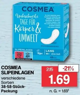 Famila Nord West COSMEA SLIPEINLAGEN 38-58-Stück-Packung Angebot