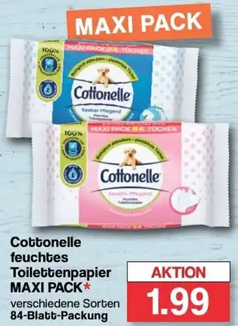 Famila Nord West Cottonelle feuchtes Toilettenpapier MAXI PACK 84-Blatt-Packung Angebot