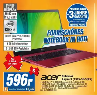 expert Techno Land Acer Notebook Aspire 3 (A315-56-53EX) Angebot