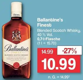 Famila Nord West Ballantine's Finest Blended Scotch Whisky 0,7-L-Flasche Angebot