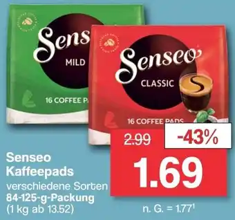 Famila Nord West Senseo Kaffeepads 84-125-g-Packung Angebot