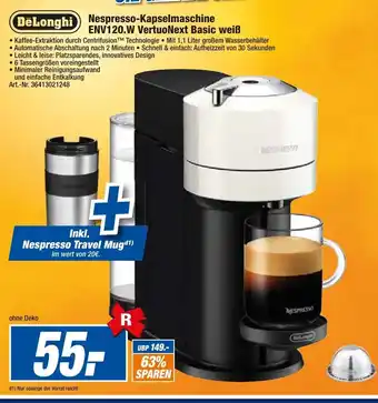 expert Techno Land DeLonghi Nespresso Kapselmaschine ENV120.W VertuoNext Basic weiß Angebot