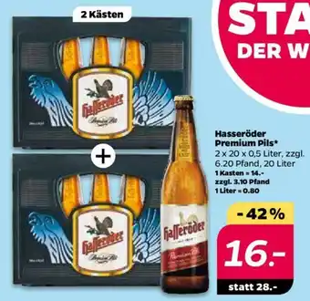 NETTO Hasseröder Premium  Pils 2x20 x 0,5 L Angebot