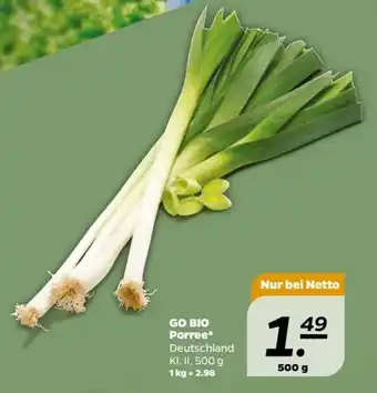 NETTO Go Bio Porree 500g Angebot