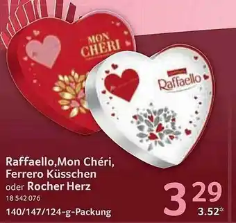 Selgros Raffaello, Mon Chéri, Ferrero Küsschen Oder Rocher Herz Angebot