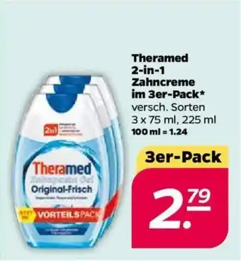 NETTO Theramed 2in1 Zahncreme im 3er Pack 3x75ml Angebot