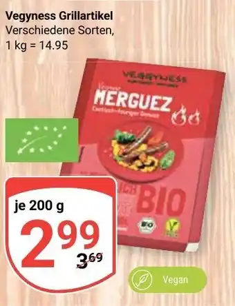 Globus Vegyness Grillartikel je 200 g Angebot