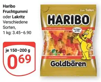 Globus Haribo Fruchtgummi oder Lakritz je 150-200 g Angebot