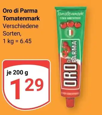 Globus Oro di Parma Tomatenmark je 200 g Angebot