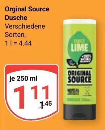 Globus Orginal Source Dusche je 250 ml Angebot