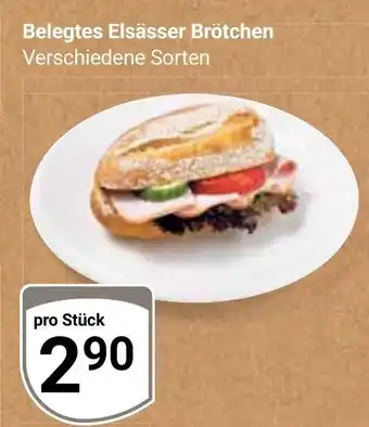 Globus GLOBUS Belegtes Elsässer Brötchen Angebot