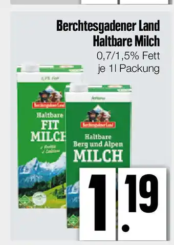 Edeka Xpress Berchtesgadener Land Haltbare Milch 0,7/1,5% Fett je 1l Packung Angebot