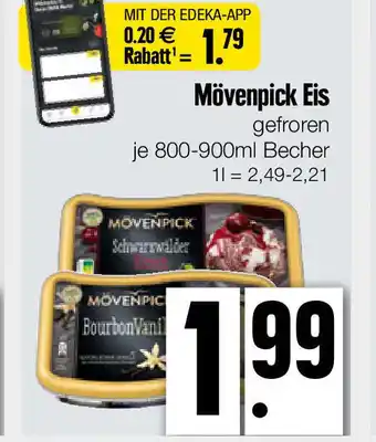 Edeka Xpress Mövenpick Eis je 800-900ml Becher Angebot