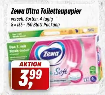 Simmel Zewa Ultra Toilettenpapier versch. Sorten, 4-lagig 8x135-150 Blatt Packung Angebot