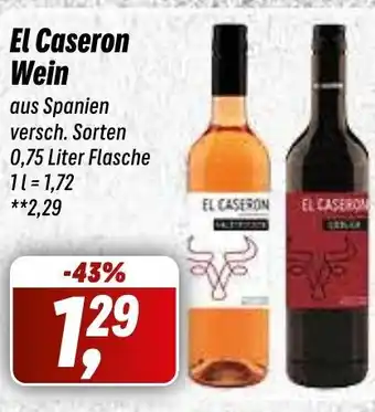 Simmel El Caseron Wein 0,75 Liter Flasche Angebot