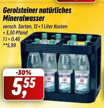 Simmel Gerolsteiner natürliches Mineralwasser versch. Sorten, 12 x 1 Liter Kasten Angebot