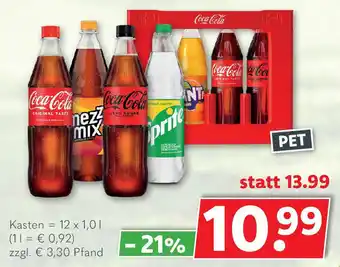 Getränkeland Coca-Cola 12x1,0 L Kasten Angebot