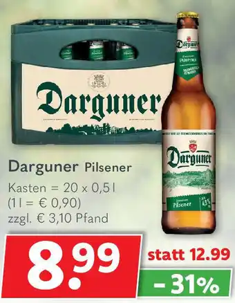 Getränkeland Darguner Pilsener 20x0,5 L Kasten Angebot