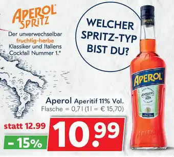 Getränkeland Aperol Aperitif 11% Vol. 0,7 L Flasche Angebot