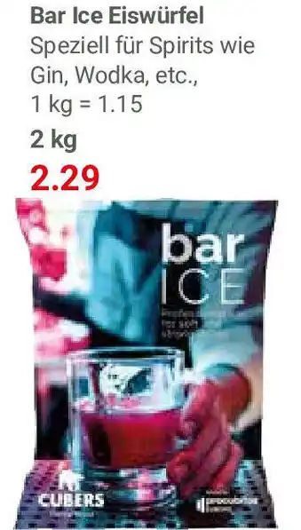 Globus Bar Ice Eiswürfel 2 kg Angebot