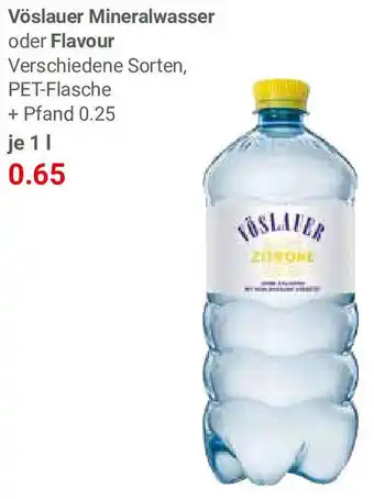 Globus Vöslauer Mineralwasser oder Flavour 1 L Angebot