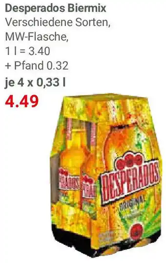 Globus Desperados Biermix 4x0,33 L Angebot