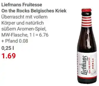 Globus Liefmans Fruitesse On the Rocks Belgisches Kriek 0,25 L Angebot