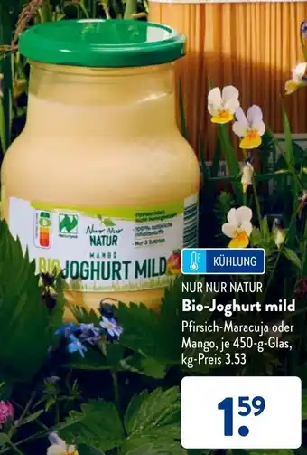 Aldi Süd NUR NUR NATUR Bio-Joghurt mild 450-g-Glas Angebot