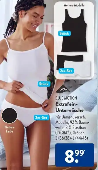 Aldi Süd BLUE MOTION Extrafein-Unterwäsche Angebot