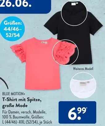 Aldi Süd BLUE MOTION+ T-Shirt mit Spitze, große Mode Angebot