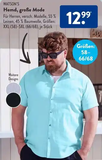 Aldi Süd WATSON'S Hemd, große Mode Angebot