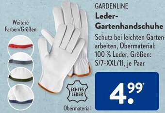 Aldi Süd GARDENLINE Leder- Gartenhandschuhe Angebot