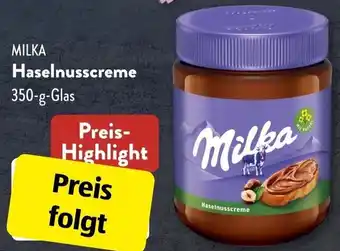 Aldi Süd MILKA Haselnusscreme 350-g-Glas Angebot