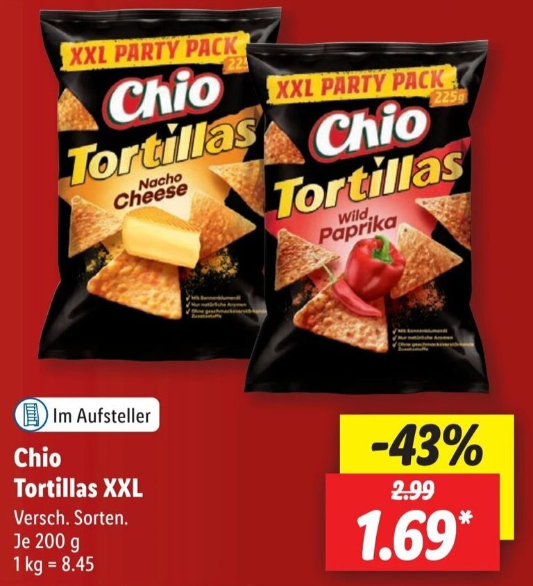 Chio Tortillas XXL 200 g Angebot bei Lidl