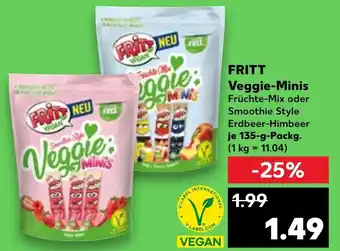 Kaufland FRITT Veggie-Minis Früchte-Mix oder Smoothie Style Erdbeer-Himbeer je 135-g-Packg. (1 kg = 11.04) Angebot