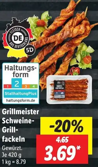 Lidl Grillmeister Schweine-Grillfackeln 420 g Angebot