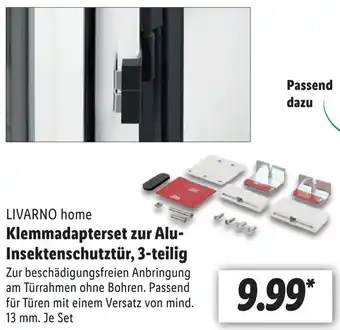 Lidl LIVARNO home Klemmadapterset zur Alu-Insektenschutztür, 3-teilig Angebot