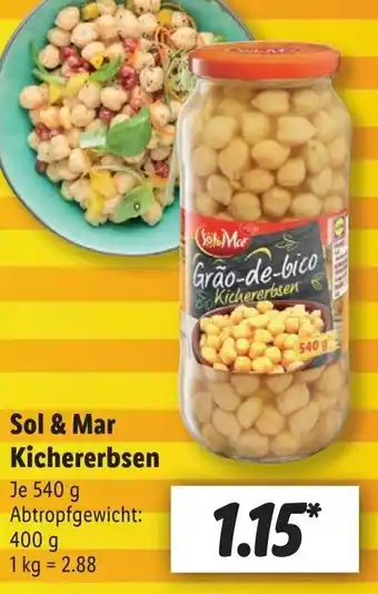 Lidl Sol & Mar Kichererbsen 540 g Angebot