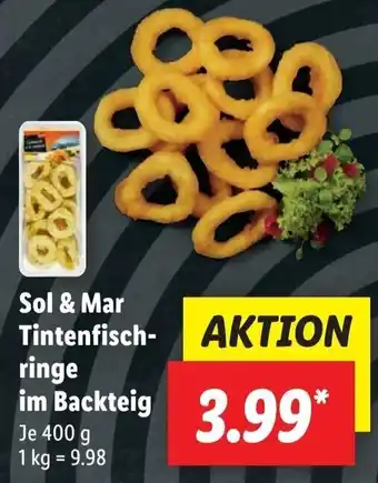 Lidl Sol & Mar Tintenfischringe im Backteig 400 g Angebot