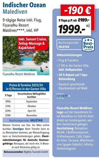 Lidl Indischer Ozean Malediven Angebot