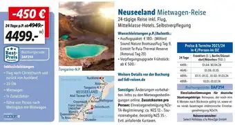 Lidl Neuseeland Mietwagen-Reise Angebot