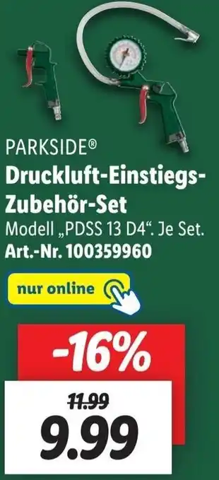 Lidl PARKSIDEⓇ Druckluft-Einstiegs-Zubehör-Set Angebot