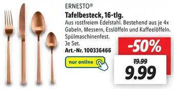 Lidl ERNESTOⓇ Tafelbesteck, 16-tlg. Angebot