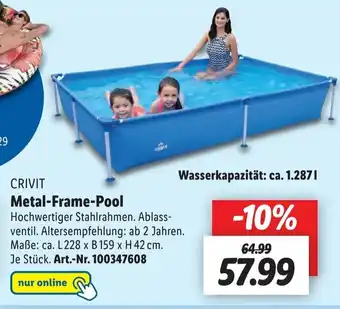 Lidl CRIVIT Metal-Frame-Pool Angebot