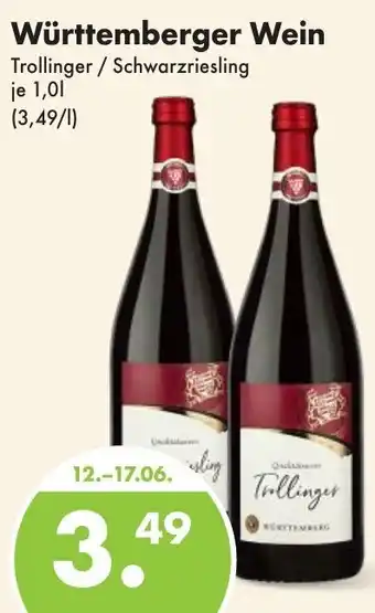 Trink und Spare Württemberger Wein 1,0 L Angebot